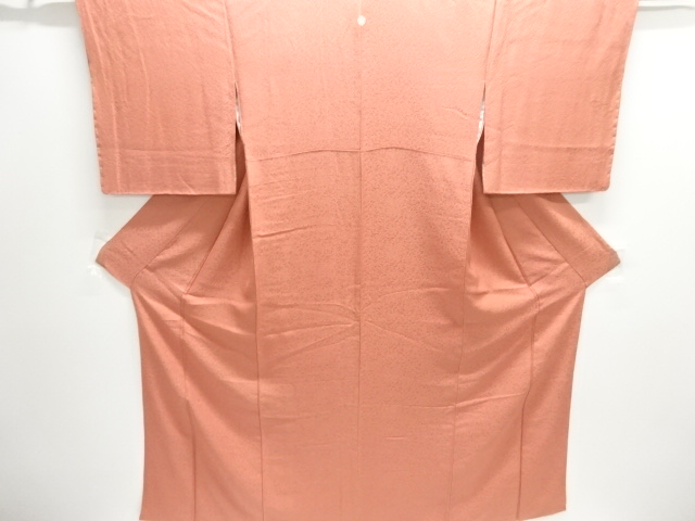 花唐草模様織り出し一つ紋色無地着物